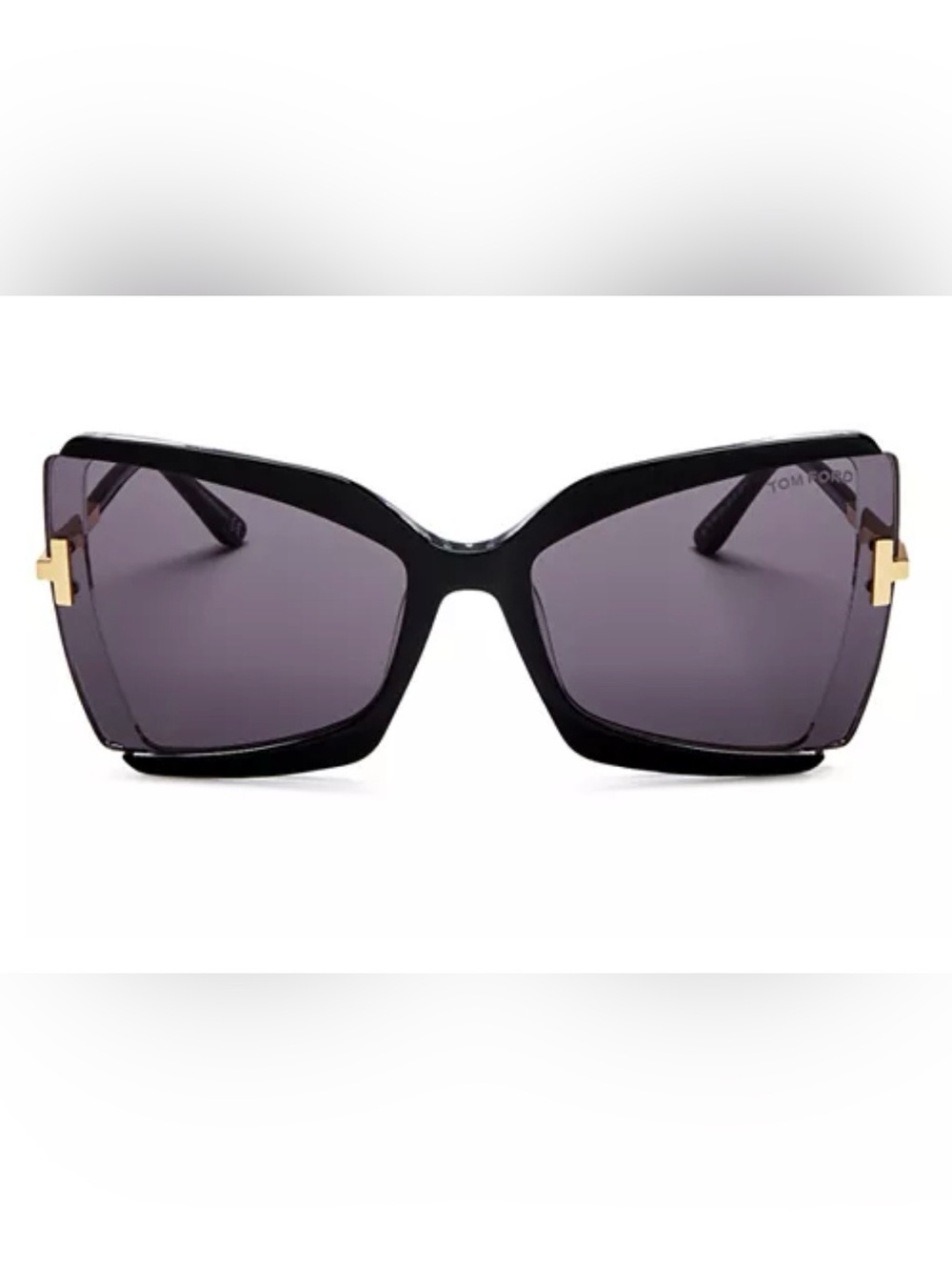 Tom Ford Gia FT0766 Square Sunglasses for Women Black & Gold